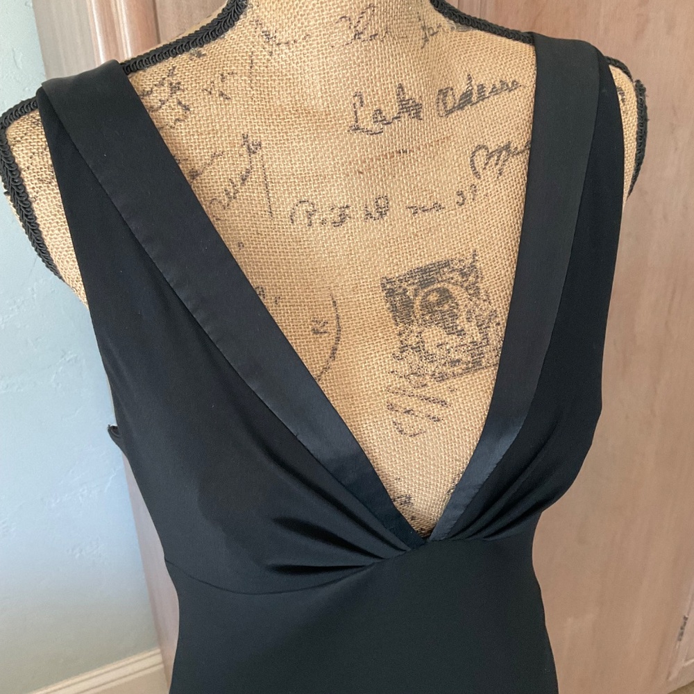 Laundry Shelli Segal black gown Y2K pretty woman maxi dress silk wedding bra 12 - Picture 6 of 16